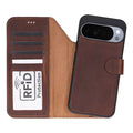 Carter Leather Pixel 10 Pro XL Detachable Wallet Case, Saddle Brown - BlackBrook Case