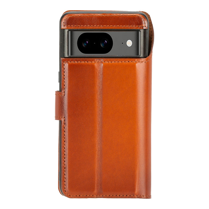Carter Leather Pixel 8 Detachable Wallet Case, Burnished Tan - BlackBrook Case