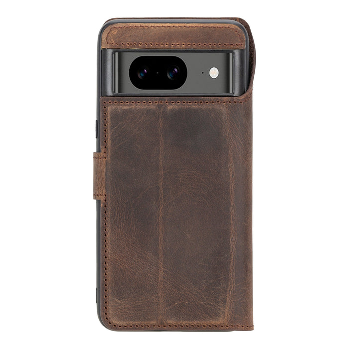 Carter Leather Pixel 8 Detachable Wallet Case, Distressed Coffee - BlackBrook Case