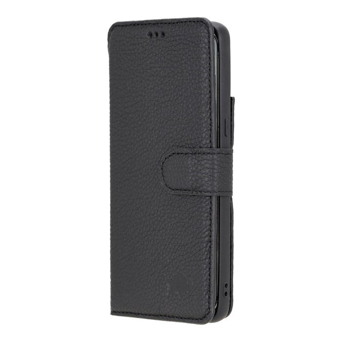 Carter Leather Pixel 8 Detachable Wallet Case, Pebble Black - BlackBrook Case