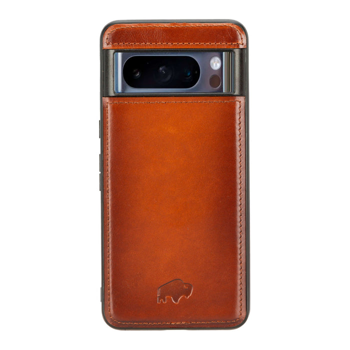 Carter Leather Pixel 8 Pro Detachable Wallet Case, Burnished Tan - BlackBrook Case