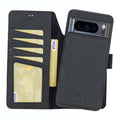 Carter Leather Pixel 8 Pro Detachable Wallet Case, Pebble Black - BlackBrook Case