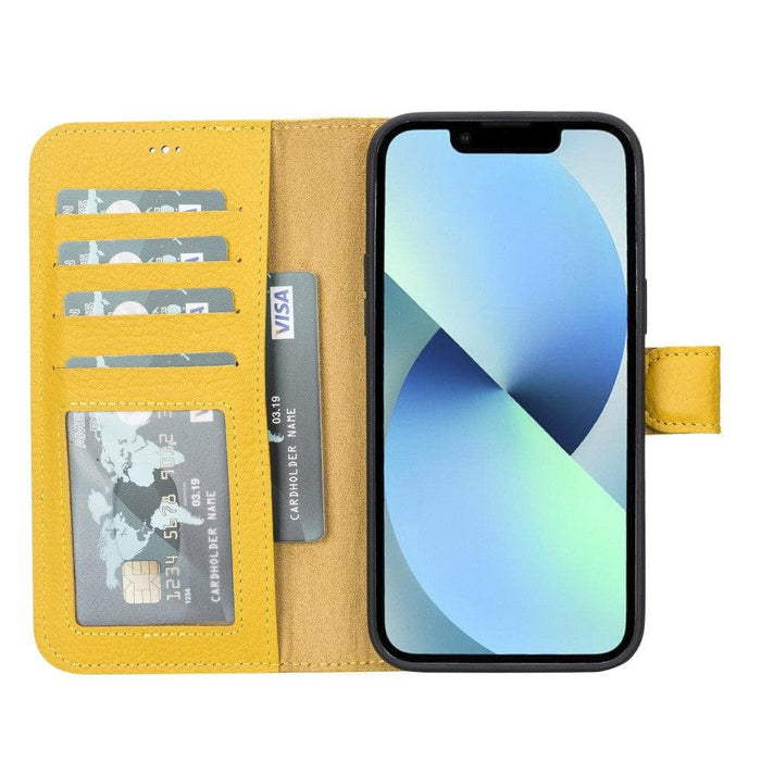 Carter Detachable Leather iPhone 14 Plus Wallet Case, Floater Yellow - BlackBrook Case