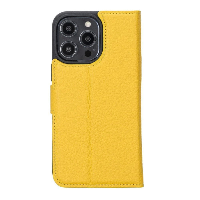 Carter Detachable Leather iPhone 14 Plus Wallet Case, Floater Yellow - BlackBrook Case