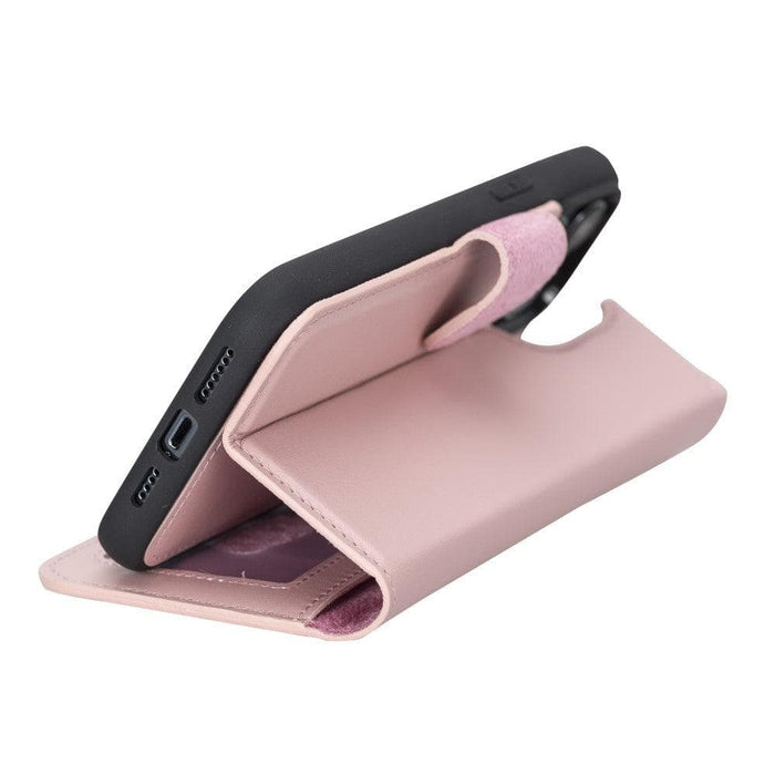 Carter Detachable Leather iPhone 14 Plus Wallet Case, Nude Pink - BlackBrook Case