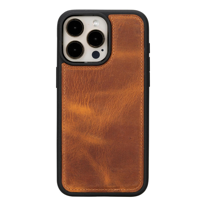Carter Detachable Leather iPhone 15 Plus Wallet Case, Moccasin - BlackBrook Case