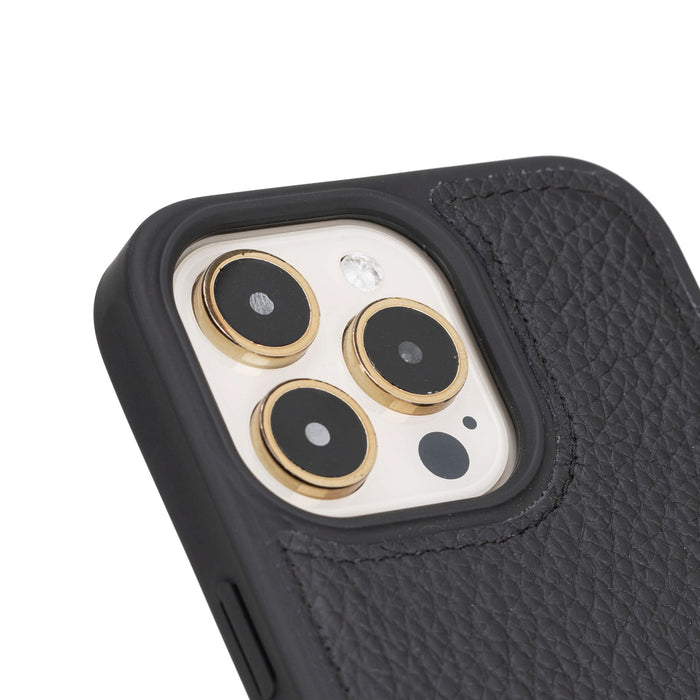Carter Detachable Leather iPhone 15 Pro Wallet Case, Pebble Black - BlackBrook Case