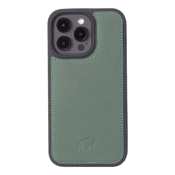 Carter Detachable Leather iPhone 15 Pro Wallet Case, Pebble Green - BlackBrook Case