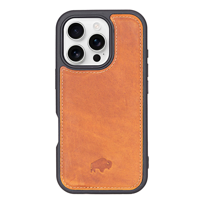 Carter Detachable Leather iPhone 16 Pro Max Wallet Case, Golden Brown - BlackBrook Case