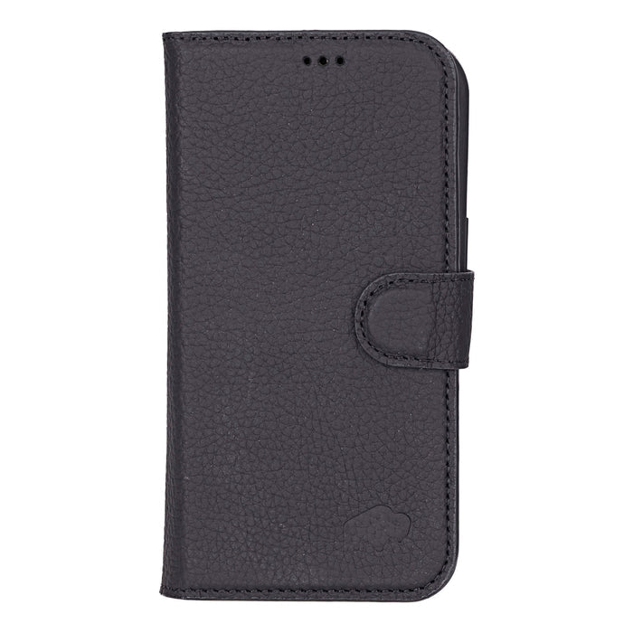 Carter Detachable Leather iPhone 16 Pro Max Wallet Case, Pebble Black - BlackBrook Case