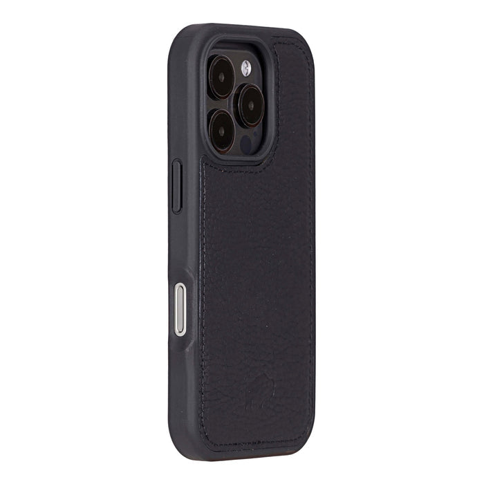 Carter Detachable Leather iPhone 16 Pro Max Wallet Case, Pebble Black - BlackBrook Case