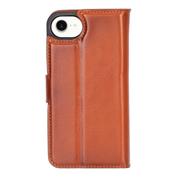 Carter Detachable Leather iPhone 16e Wallet Case, Burnished Tan - BlackBrook Case
