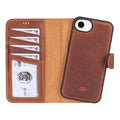 Carter Detachable Leather iPhone 16e Wallet Case, Golden Brown - BlackBrook Case