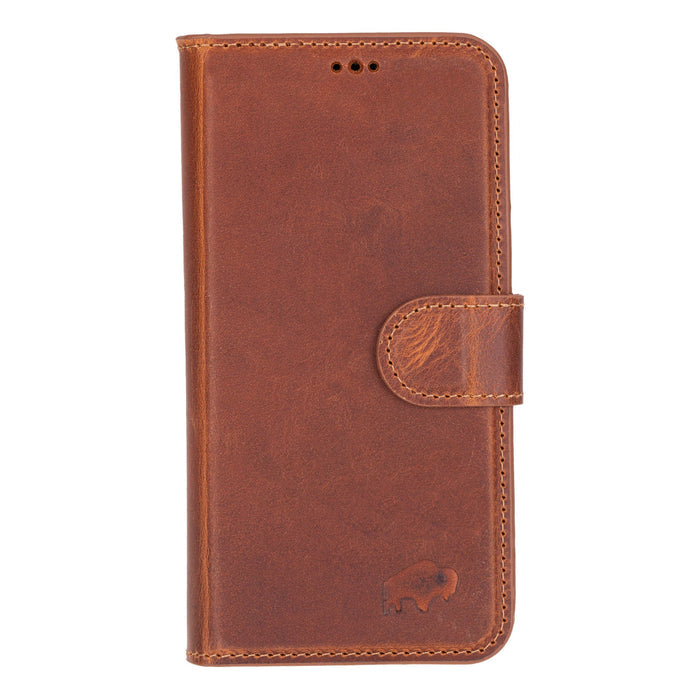 Carter Detachable Leather iPhone 16e Wallet Case, Golden Brown - BlackBrook Case