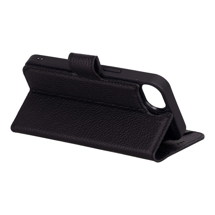 Carter Detachable Leather iPhone 16e Wallet Case, Pebble Black - BlackBrook Case
