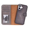 Carter Detachable Leather iPhone 17 Wallet Case, Gray - BlackBrook Case