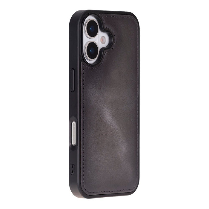 Carter Detachable Leather iPhone 17 Wallet Case, Gray - BlackBrook Case