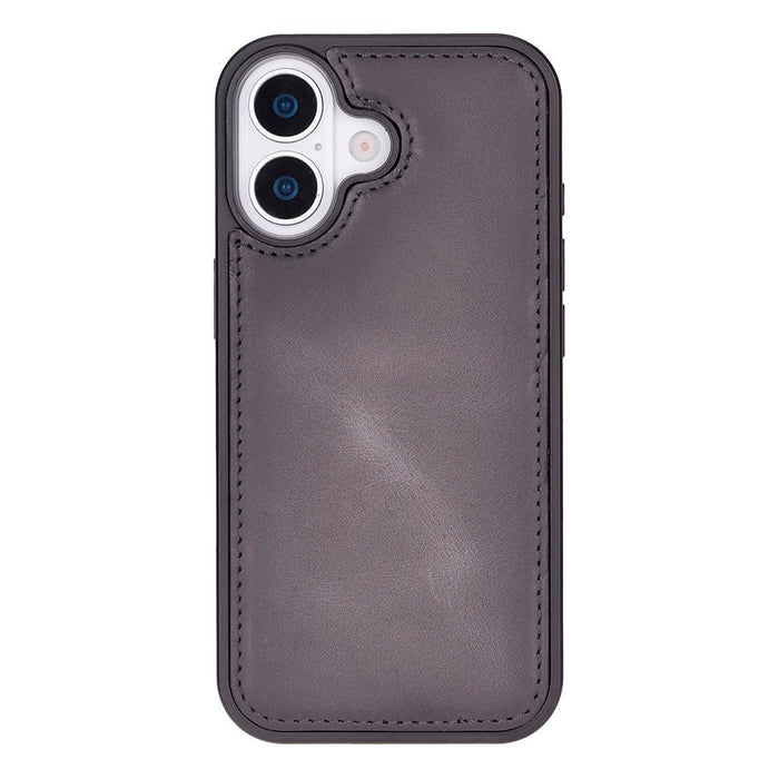 Carter Detachable Leather iPhone 17 Wallet Case, Gray - BlackBrook Case