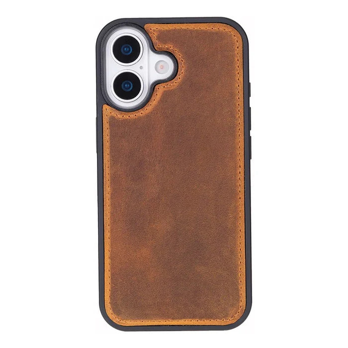 Carter Detachable Leather iPhone 17 Wallet Case, Moccasin - BlackBrook Case