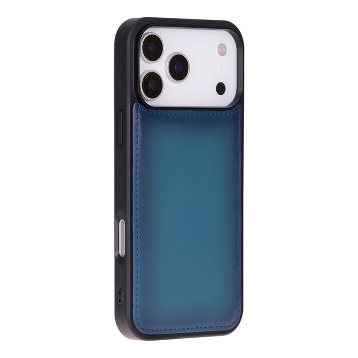 Carter Detachable Leather iPhone 18 Pro Max Wallet Case, Blue - BlackBrook Case