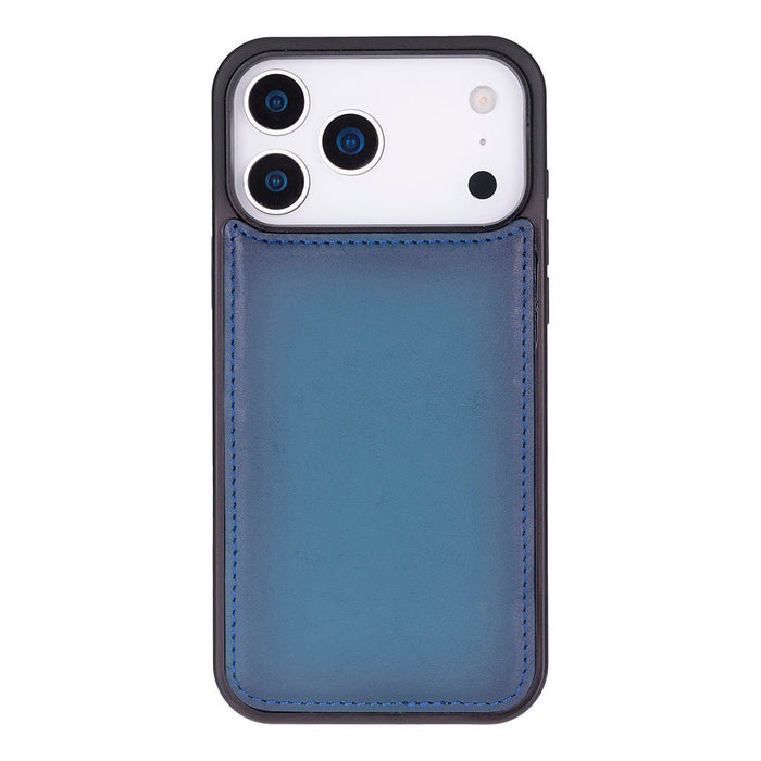 Carter Detachable Leather iPhone 18 Pro Max Wallet Case, Blue - BlackBrook Case