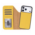 Carter Detachable Leather iPhone 18 Pro Max Wallet Case, Yellow - BlackBrook Case