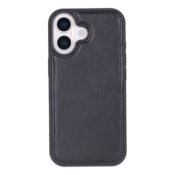 Carter Detachable Leather iPhone 17 Wallet Case, Rustic Black - BlackBrook Case