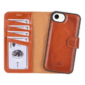 Carter Detachable Leather iPhone 17e Wallet Case, Burnished Tan - BlackBrook Case