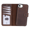 Carter Detachable Leather iPhone 17e Wallet Case, Distressed Coffee - BlackBrook Case