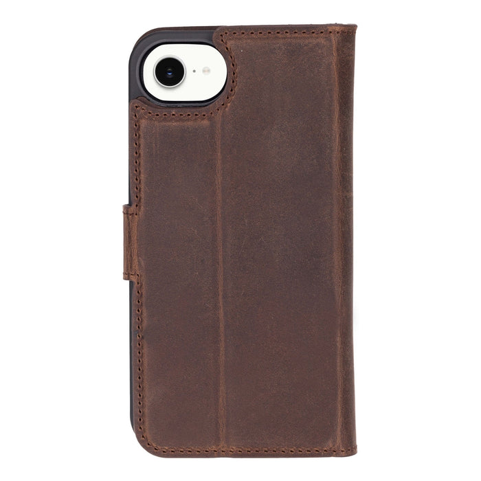 Carter Detachable Leather iPhone 17e Wallet Case, Distressed Coffee - BlackBrook Case
