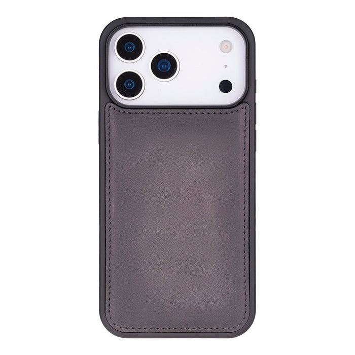 Carter Detachable Leather iPhone 18 Pro Wallet Case, Gray - BlackBrook Case