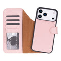 Carter Detachable Leather iPhone 18 Pro Wallet Case, Pink - BlackBrook Case