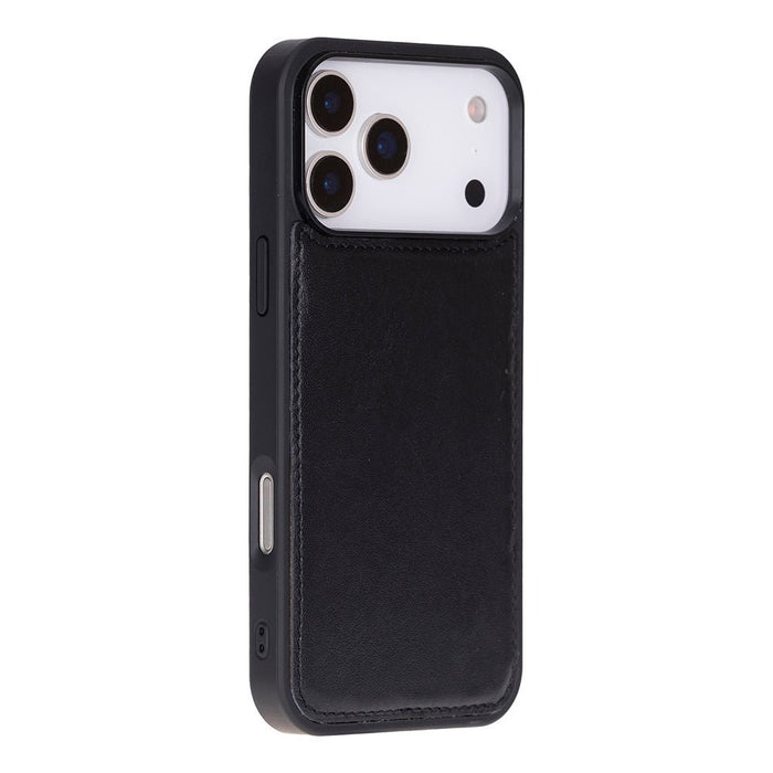 Carter Detachable Leather iPhone 18 Pro Wallet Case, Rustic Black - BlackBrook Case