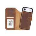 Carter Detachable Leather iPhone Air Wallet Case, Moccasin - BlackBrook Case