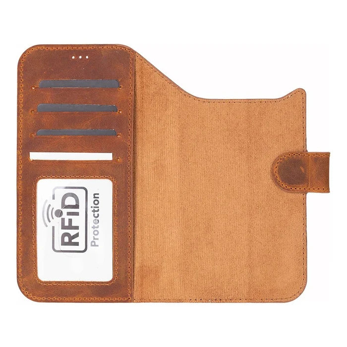 Carter Detachable Leather iPhone Air Wallet Case, Moccasin - BlackBrook Case