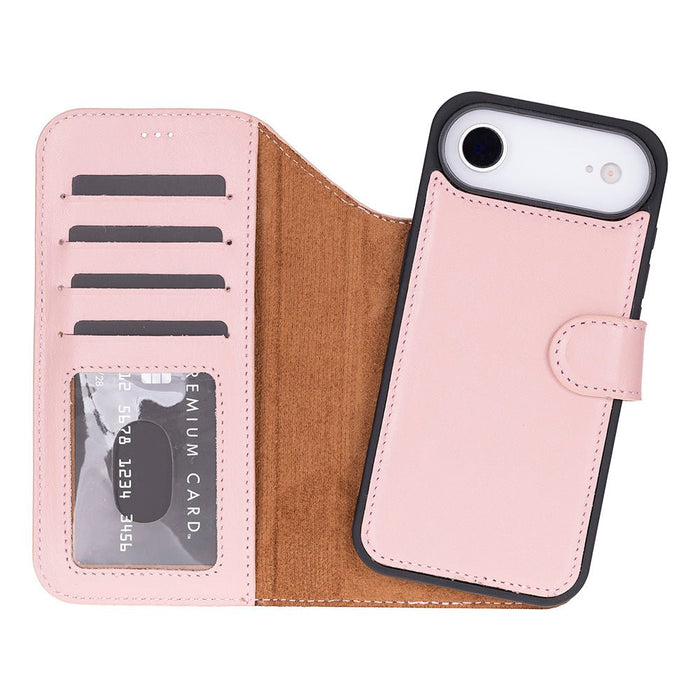 Carter Detachable Leather iPhone Air Wallet Case, Pink - BlackBrook Case