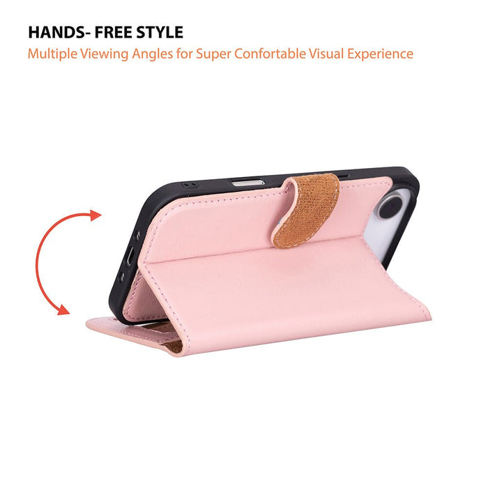 Carter Detachable Leather iPhone Air Wallet Case, Pink - BlackBrook Case