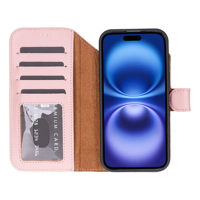Carter Detachable Leather iPhone Air Wallet Case, Pink - BlackBrook Case