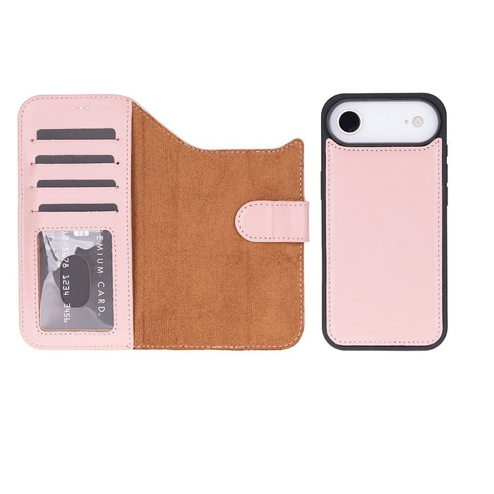 Carter Detachable Leather iPhone Air Wallet Case, Pink - BlackBrook Case