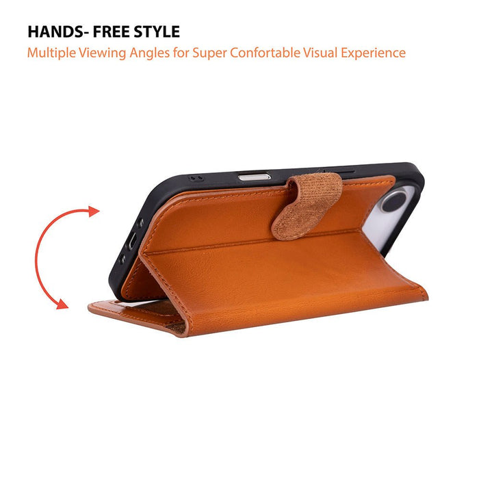 Carter Detachable Leather iPhone Air Wallet Case, Rustic Tan - BlackBrook Case