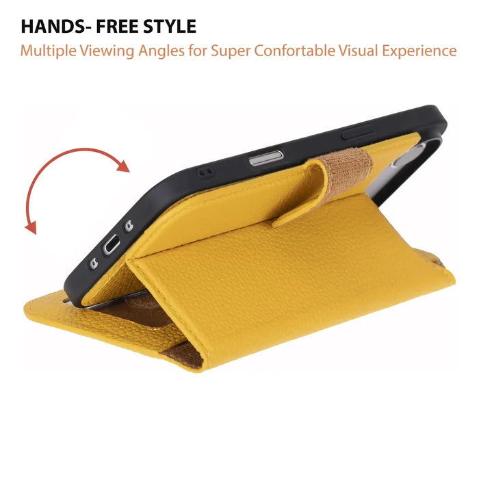 Carter Detachable Leather iPhone Air Wallet Case, Yellow - BlackBrook Case