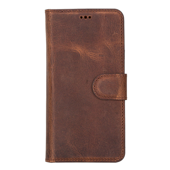 Carter Leather Samsung S23 Detachable Wallet Case, Saddle Brown - BlackBrook Case