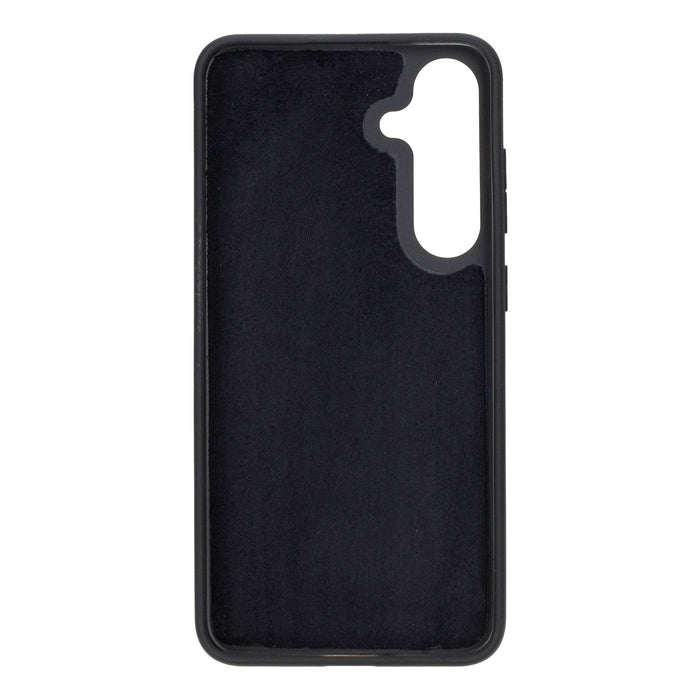 Carter Leather Samsung S24 Detachable Wallet Case, Rustic Black - BlackBrook Case