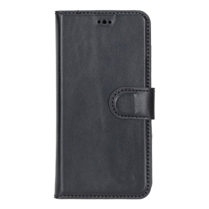 Carter Leather Samsung S25 Detachable Wallet Case, Rustic Black - BlackBrook Case