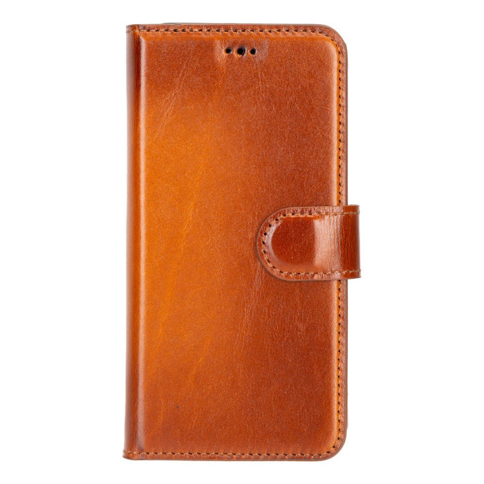 Carter Leather Samsung S25 Detachable Wallet Case, Rustic Tan - BlackBrook Case