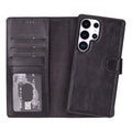 Carter Leather Samsung S25 Ultra Detachable Wallet Case, Rustic Black - BlackBrook Case