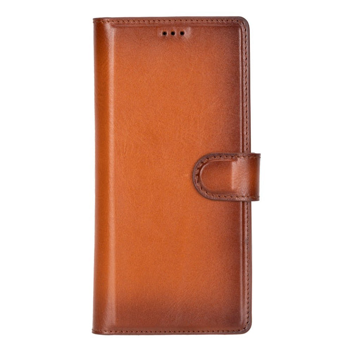 Carter Leather Samsung S25 Ultra Detachable Wallet Case, Rustic Tan - BlackBrook Case