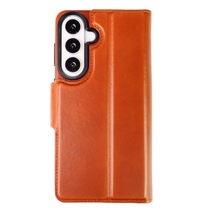 Carter Leather Samsung S26 Plus Detachable Wallet Case, Burnished Tan - BlackBrook Case