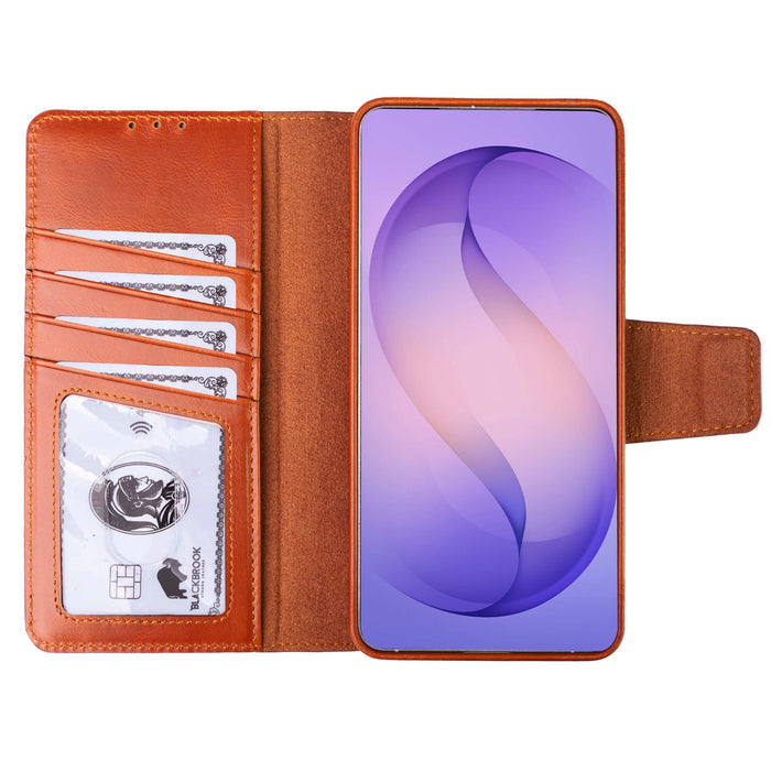Carter Leather Samsung S26 Plus Detachable Wallet Case, Burnished Tan - BlackBrook Case