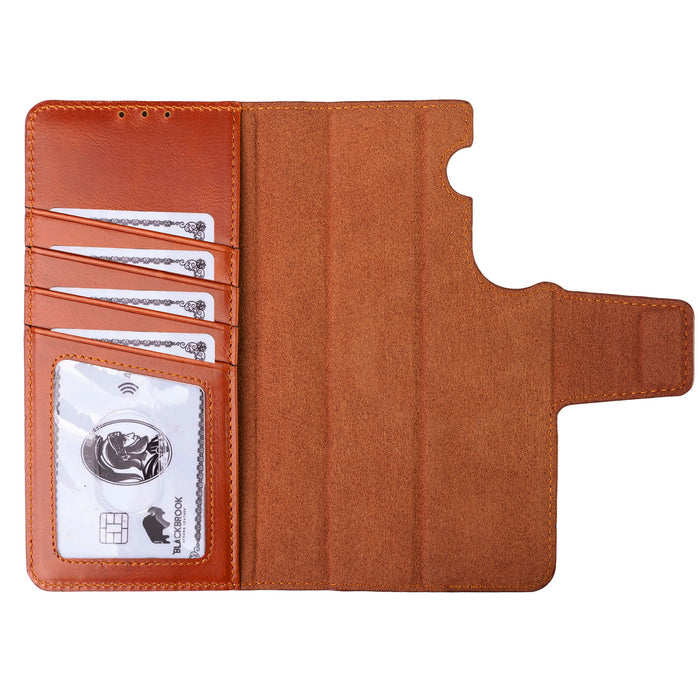 Carter Leather Samsung S26 Plus Detachable Wallet Case, Burnished Tan - BlackBrook Case